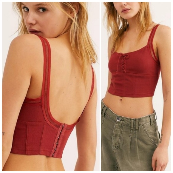 FREE PEOPLE Brami Bralette Cropped Tank - Picture 1 of 13